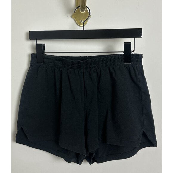 SKIMS Foldover Cotton Blend Jersey Shorts in Soot Black Size Small - Picture 4 of 6